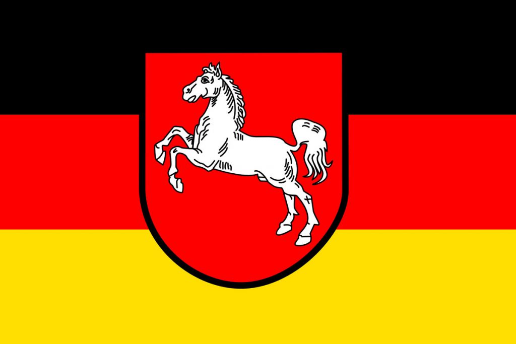 Bundesland Niedersachsen Flagge