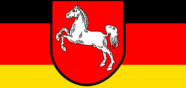 Bundesland Niedersachsen Flagge