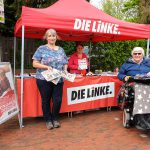 Infostand im Mai von DIE LINKE zur EU-Wahl 2019 in Ganderkesee