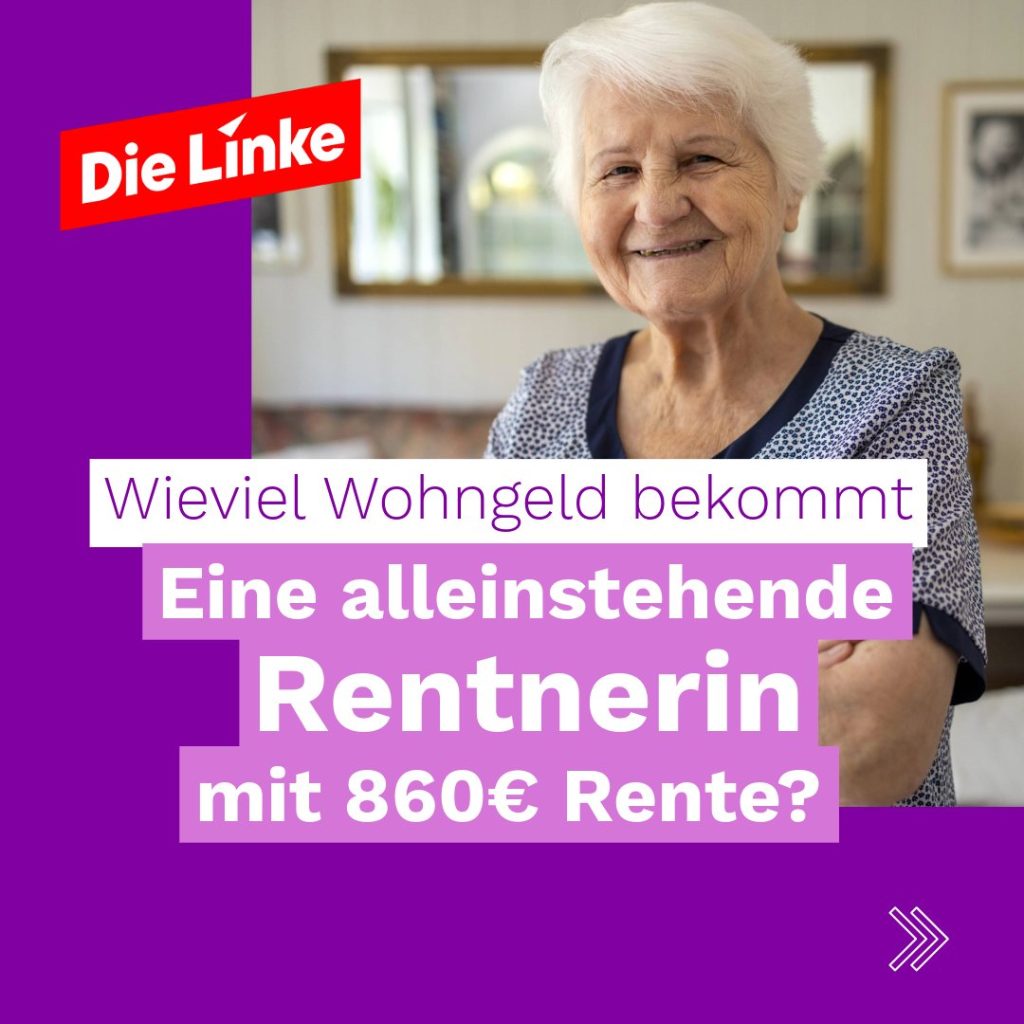 Wohngeld-alleinstehende Rentnerin